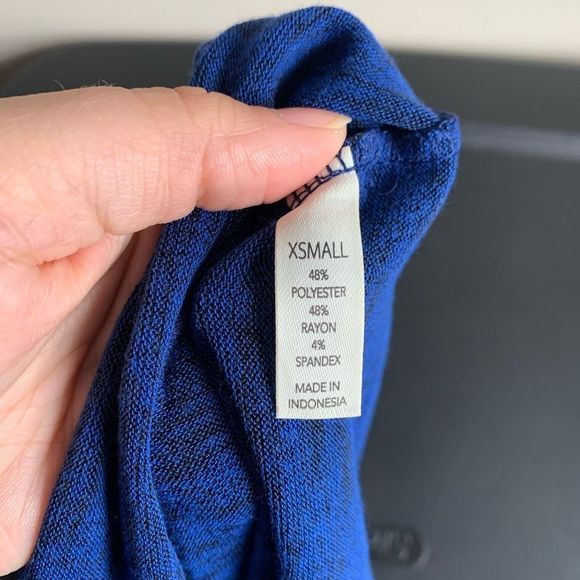 Soma Blue Melange Off Shoulder Tunic Top NWT - Picture 6 of 6